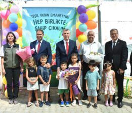 Külcü Anaokulunda minik eller fidan dikti