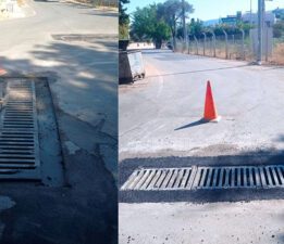 Yol seviyesinin altındaki bacalar yükseltildi