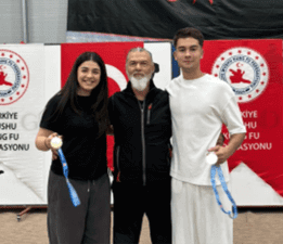 Wushu sporcuları 2 altın madalya ile döndü