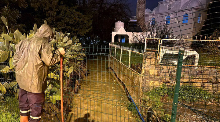 Bodrum Belediyesi Yağış Nöbetindeydi
