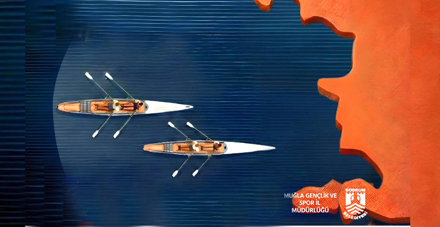 Ege Bölgesi Kürek Yarışları Kupası Bitez Sahili’nde düzenleniyor