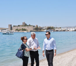 Bodrum’un sahilleri yaza hazırlanıyor