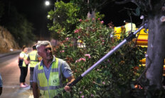 150 Kişilik Ekiple Emin Anter Bulvarı’nda Gece Mesaisi