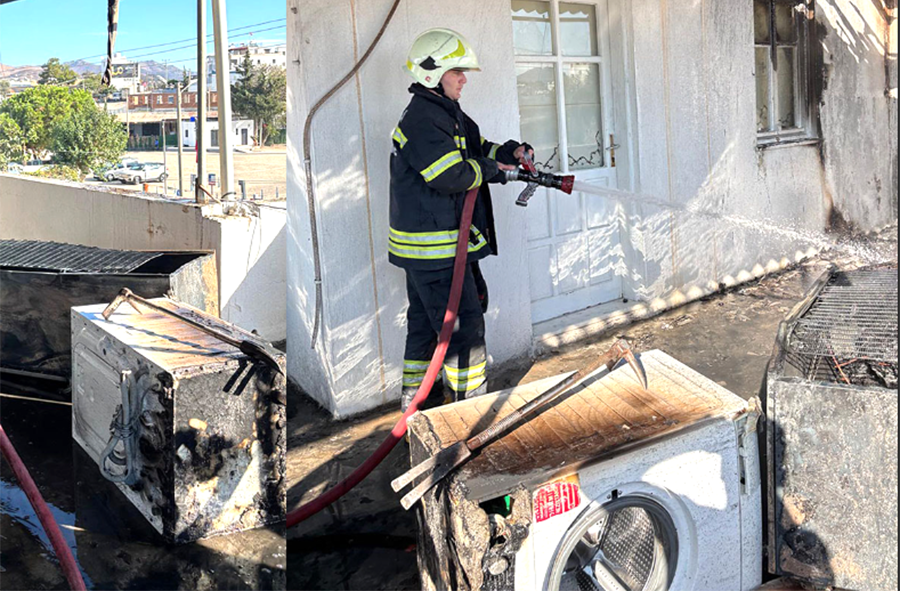 Bodrum’da Teras Yangını: Beyaz Eşyalar Kullanılamaz Hale Geldi